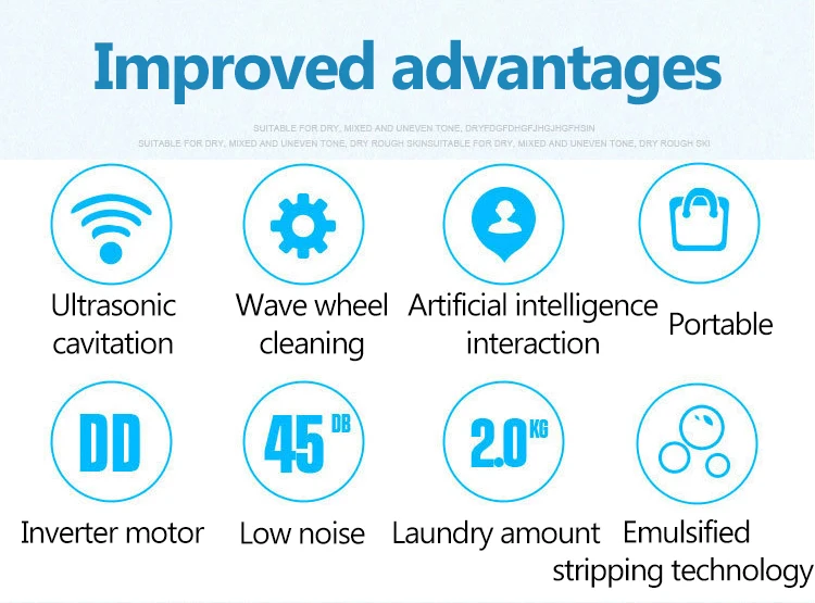 Mini Business Travel Portable Washing Machine Ultrasonic Turbo Washer