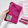 Red mirror lip glaze flat case-includes lipstick