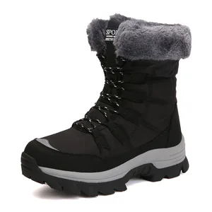Winter Ankle & Bootie High Snow Boots Cross-Border Cotton Thermal Waterproof Warm Height Increasing Feature