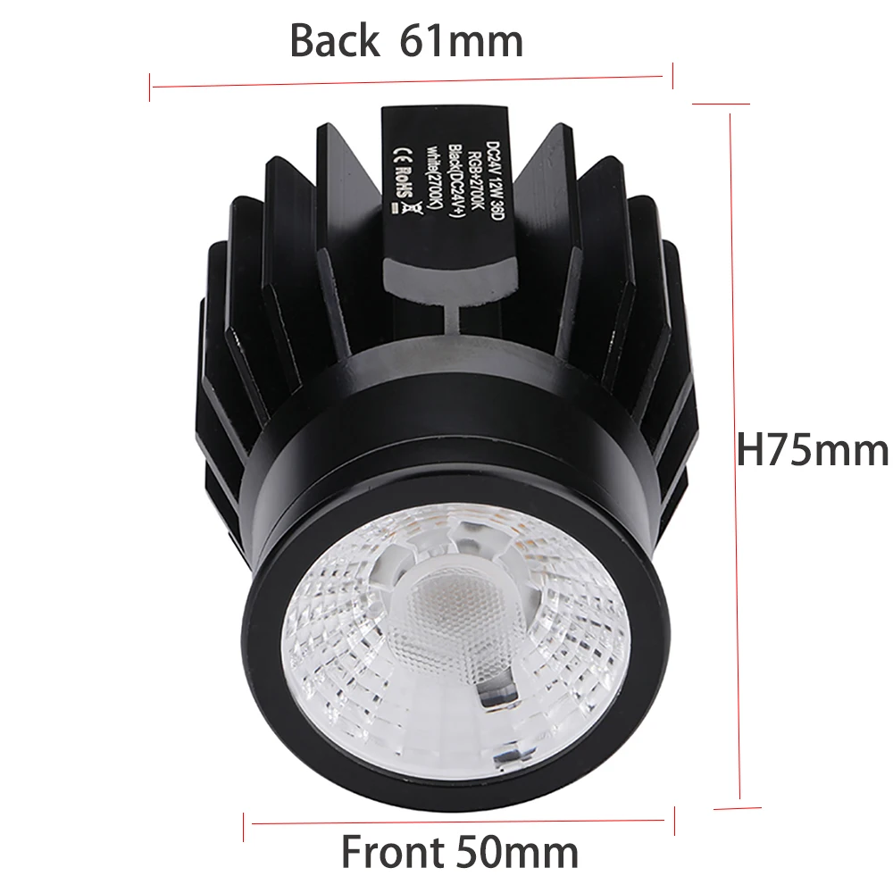 5 Wires Rgbw 4in1 12W COB MR16 Module Downlight Led Corner Floor Lamp Suitable for Loxone Pwm or Knx Dali Dimmable Smart Home