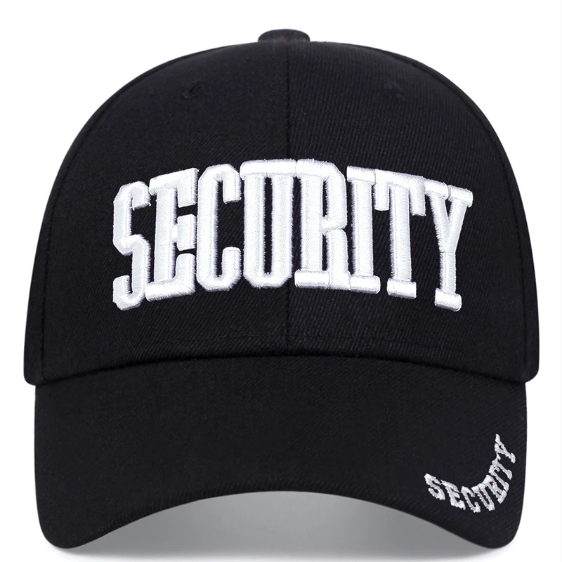 Security Letter Embroidery Baseball Cap Security-guard-cap Adult Male ...