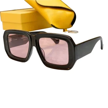 luxury designer sunglasses famous brand square ACETATE FRAME UV400 POPULAR FASHION trendy outdoor sunglasses retro eyewear