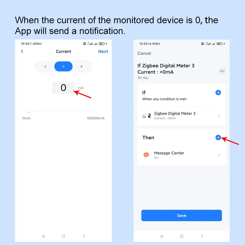 Tuya Smart Zigbee Energy Meter 80a With Clamp App Monitor Kwh Voltage
