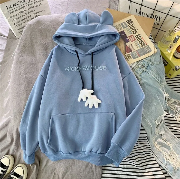 Sudadera Con Capucha Bordada De Mickey Para Mujer,De Cachemira,Popular,A La  Moda,Informal,Holgada,De Manga Larga,Talla Grande,Para Invierno,2021 - Buy  Barato Sudaderas Con Capucha De Invierno,Invierno Cálido Sudadera Con  Capucha,Barato Suéteres De 
