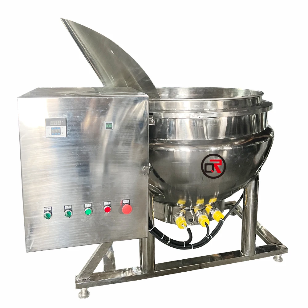 Hot Sale Tiltable Food Processing Steam Gas Heated Jacketed Kettle