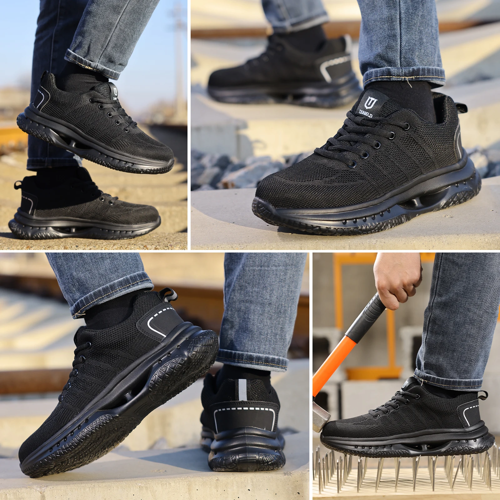 TANILD Multifunctional Safety Shoes - Steel Toe Protection