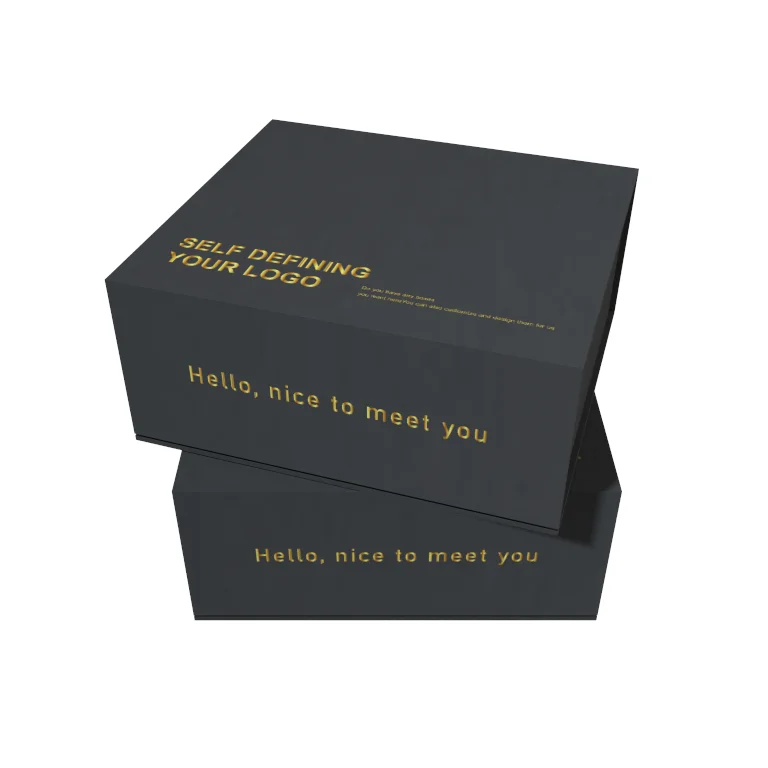 Hot Luxury Magnetic Gift Box Packaging Ribbon Handle Folding Custom ...