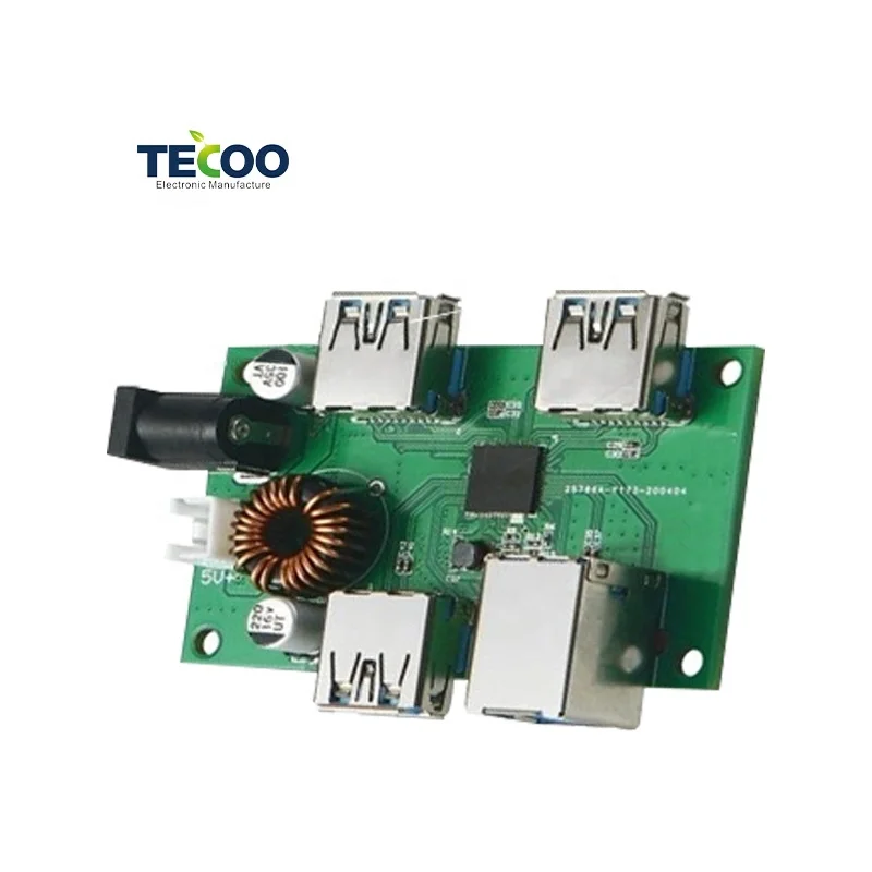 Professional SMT PCBA Service 94V0 8 Port USB 3.0 Charger Circuit Board Custom PCB Assembly Manufacturer