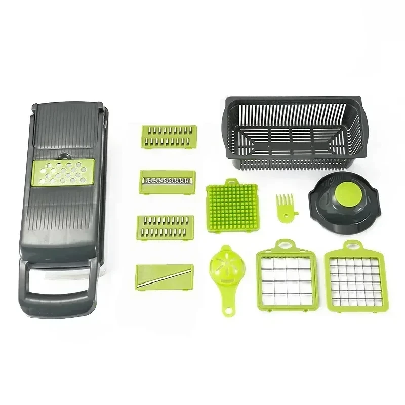 14/16 in 1 Multifunctional Vegetable Chopper Manual Food Chopper Vegetable Slicer Dicer Mandoline Vegetable Cutter