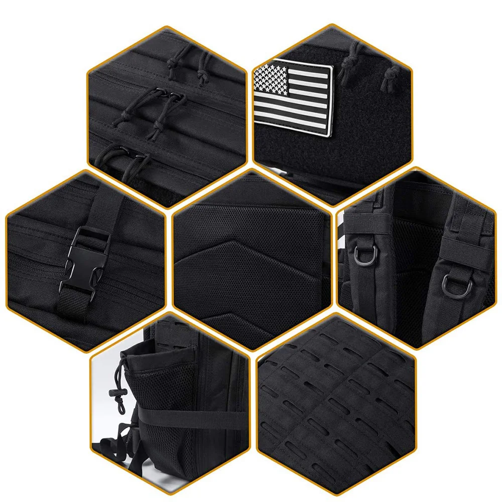 Oleaderbag Practical Assault Backpack Men's 45L 3 Day Shelling Bag Hiking Backpack