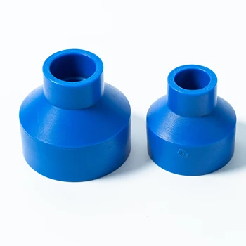 Hot Sale Blue Pe Socket Reducer Water Supply Pipe Fittings Conversion Straight Adhesive Plastic Pipe Fittings