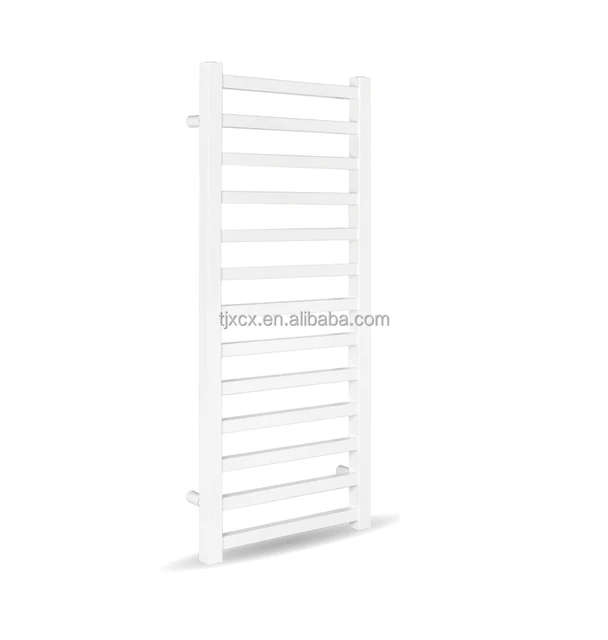 Bathroom black electric towel rack wall-mounted bath towel heater plug-in electric towel rack stainless steel square