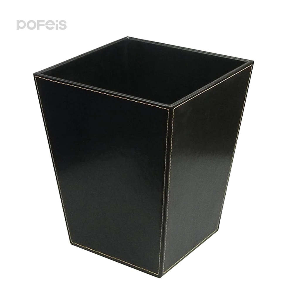 Корзина для мусора из ПУ кожи с логотипом на