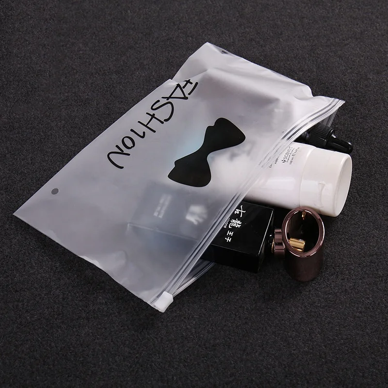 0.2mm Double-Sided Frosted Slider Lock Plastic Packaging Bags 