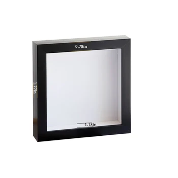 Customized wholesale depth of 6 cm 8x8, 12x12 new deep 3D shadow box white and black four-color plastic photo frame