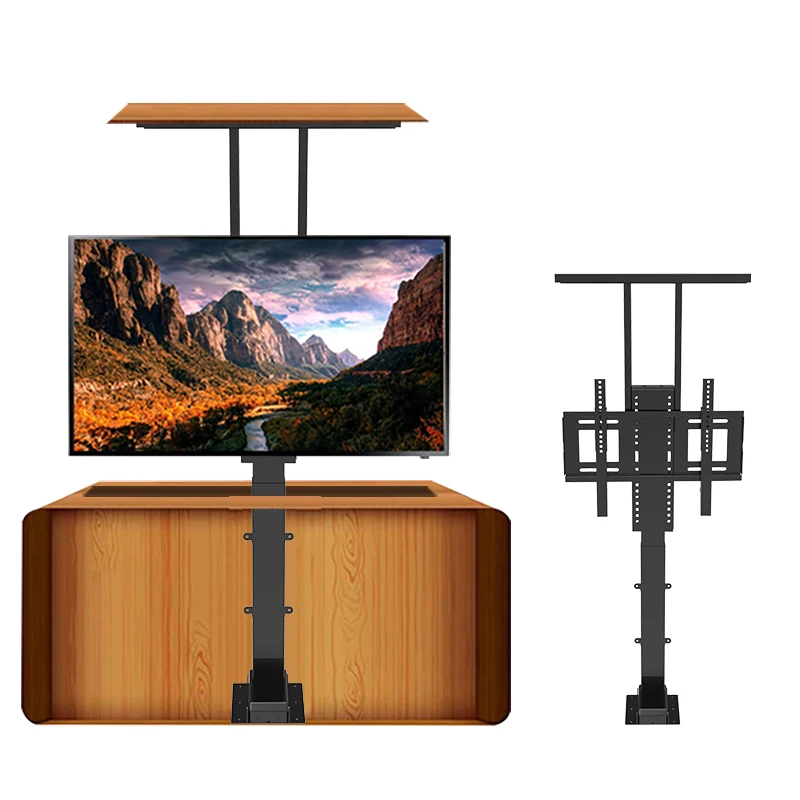 Smart Mobile Tv Stand  Electric Motorized  Fire Place Tv Stand White Tv Stand
