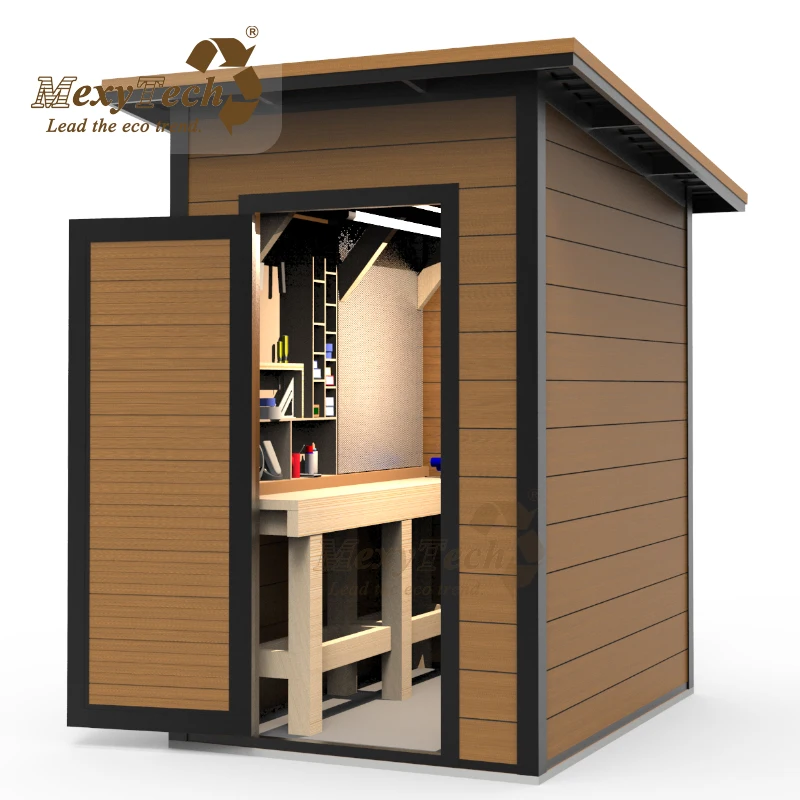 High Quality Custom Colorful Fireproof Shed Timber Garden Wooden Wpc Sheds for Sale