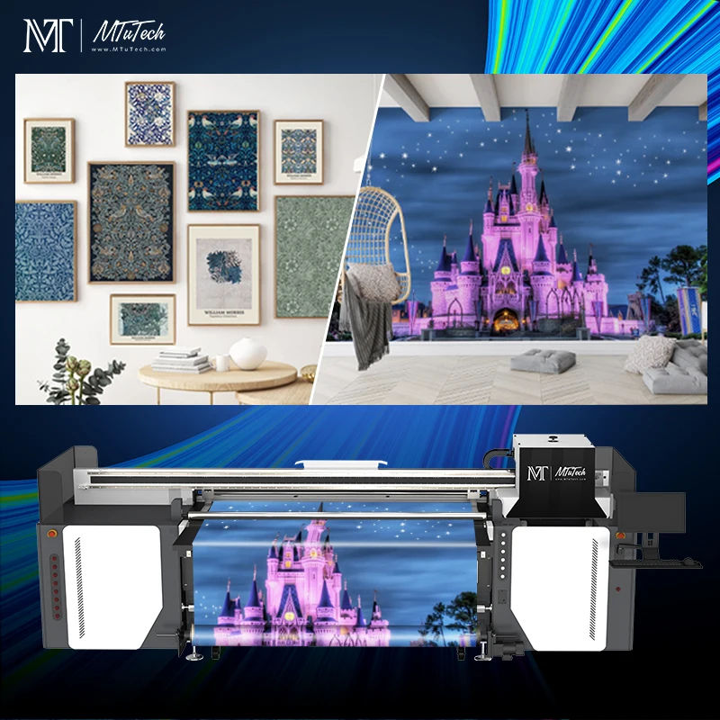 MTuTech 2000mm Width Hybrid UV Printer Machine Canvas Printing Machine with Visual Positioning System