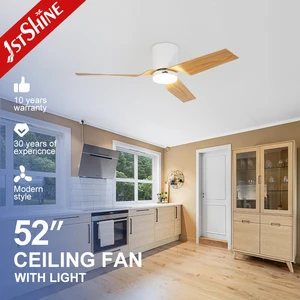 1stshine LED Ceiling Fan Hot Sale Modern Low Profile Adjustable 6 Speeds Ceiling Fan With Led Light