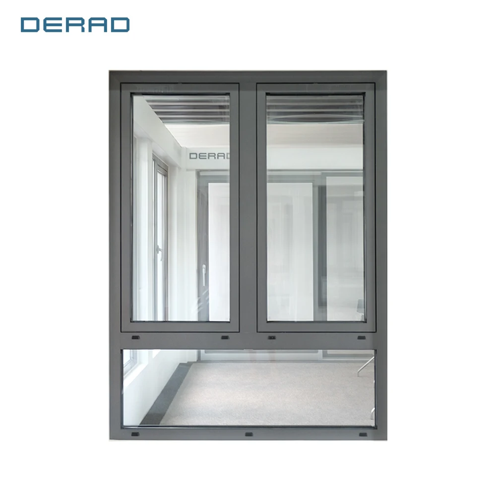 French window triple glazed casement house window aluminum tilt and turn glass 2 opening pane window for hotel villa residential factory