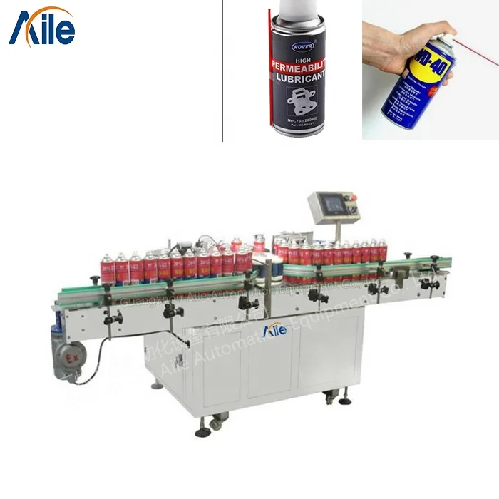 High Quality Aerosol Spray Can Automatic Sticking Red Tube Machine