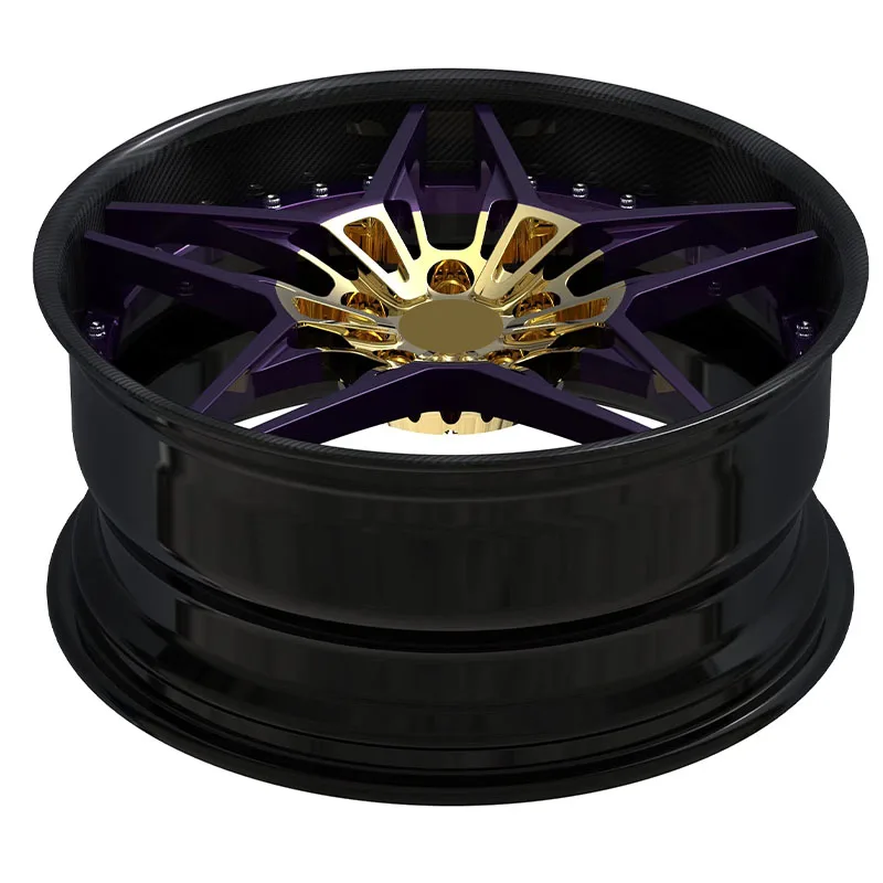 Two Pieces of Personalization Custom 18 19 20 21 22 23 24 Inch Car Wheels T6061 Aluminum Alloy Forged Wheels details