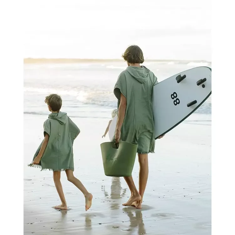 Hot Selling New Kids Poncho Towel Organic Cotton Poncho Surfing Kids Beach Towel Plain Hooded Poncho Towels For Kids factory