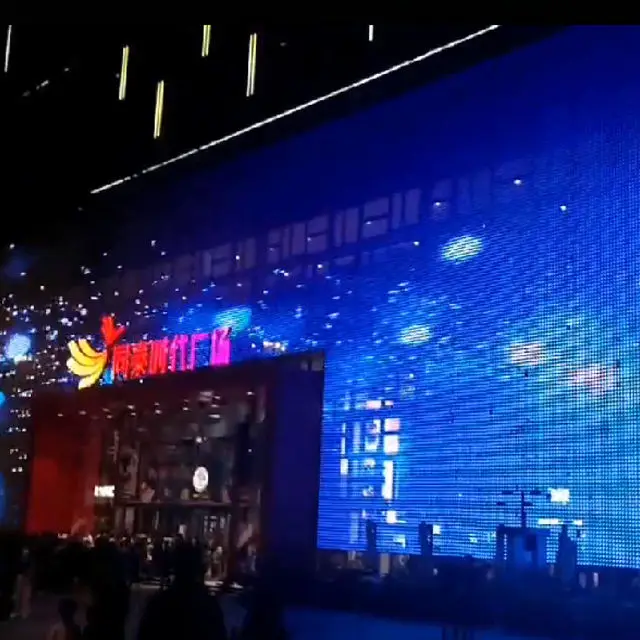 P100 Mesh Screen for Bridge Large Flexible Led Screen Led Curtain Wall Outdoor Led Mesh