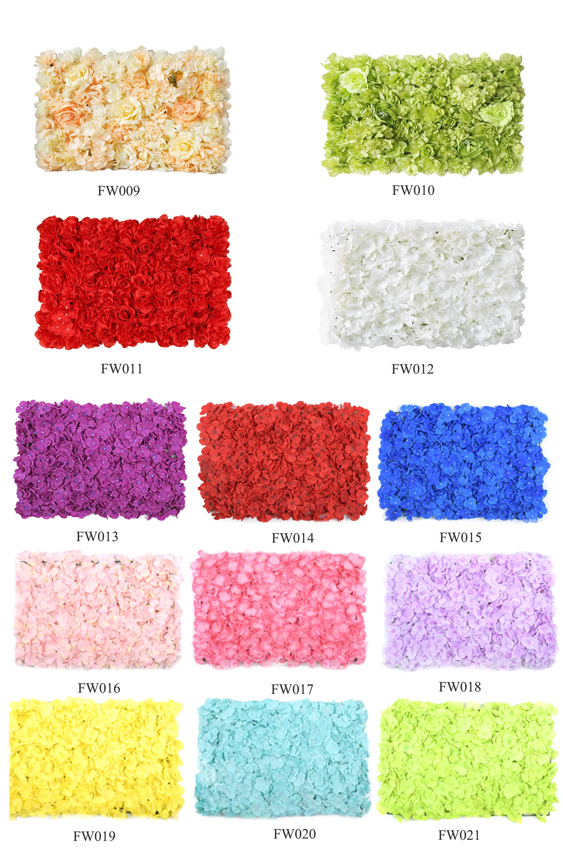 Wholesale Artificial Flower Wall Panels Silk Rose Flower Panels Backdrop Decoration For Bedroom