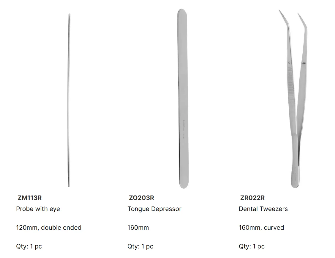 Basic ENT Surgical Instrument Set with Manual Power Source