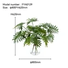Artificial BSpring Rain Leaf With Glass Vase - FYA0129