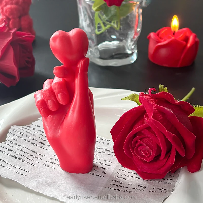 Early Riser Valentine's Day Heart-Shaped Ornaments DIY Tanabata Aromatherapy Silicone Moulds Cake Tools for Silhouette Cricut