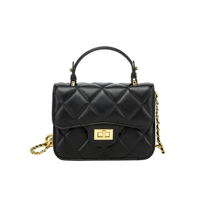 Vega 2023 Ladies Leather Handbag New Fashion Cross-Body with Golden Ball Ringer Chain Autumn PU Waterproof Low Order Factory