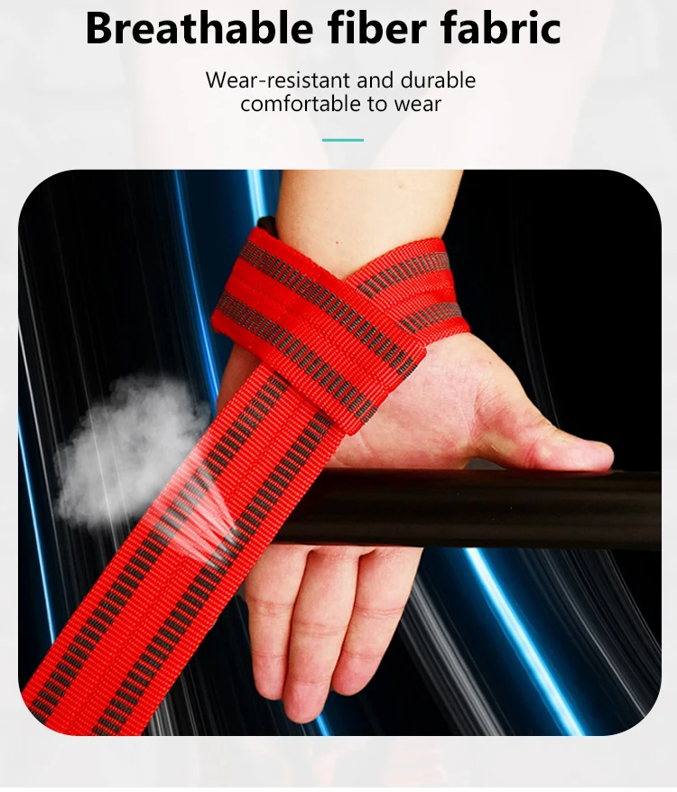 Wholesale Fitness Wrist Cuff Custom Logo Wrist Straps Weightlifting Gym Weight Lifting Straps