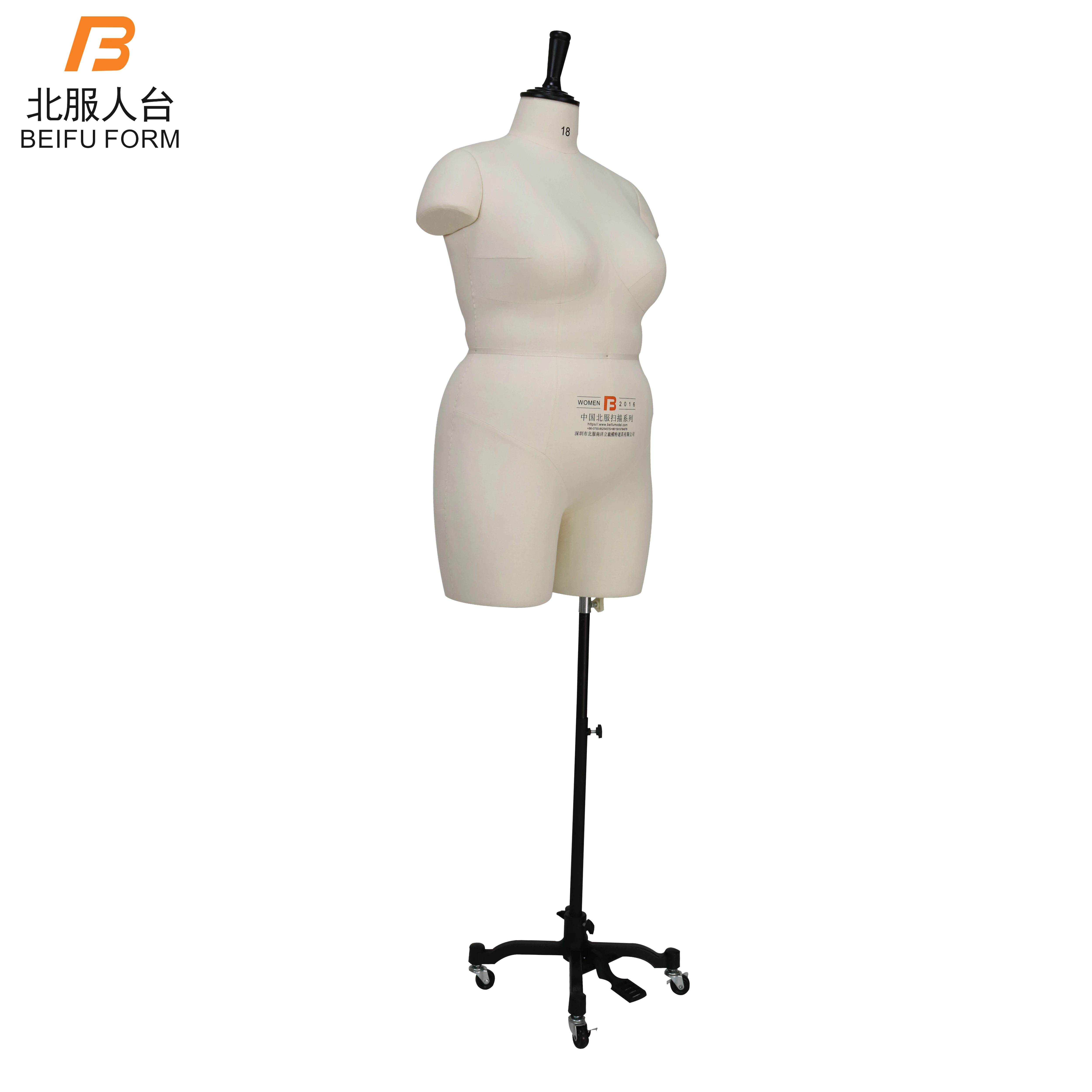 Dressform Mannequin Tailors Dummy Fat Woman Half Body Female Dressmaking  Dummy Mannequin Board Room Standard Tailoring Model (Size : 18)