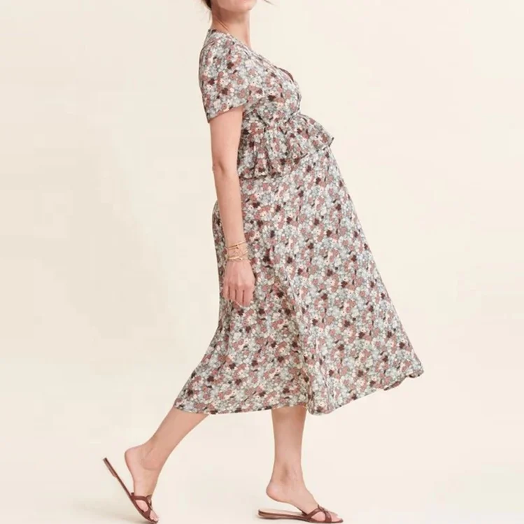 2023 Vestidos Custom Designer Fashion Summer Elegant Modest Pregnant  Clothes Floral Print Lady Wrap Maxi Maternity Dress Women 2023 Vestidos Custom Designer Fashion Summer Elegant Modest Pregnant Clothes  Floral Print Lady Wrap Maxi Maternity Dress Women| Alibaba.com