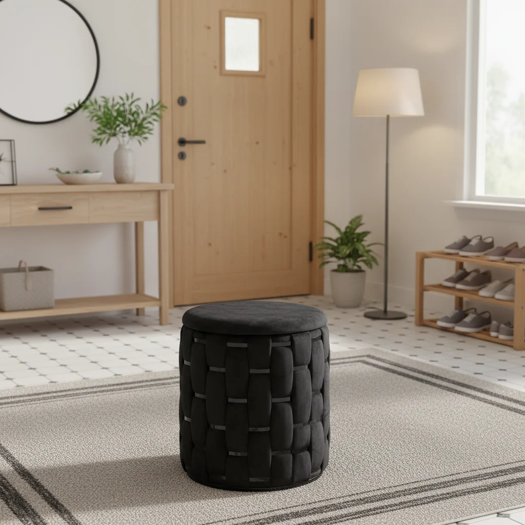 Modern Velvet Ottoman Fabric Pouf Stools Pouf Ottoman Stool Foorstool