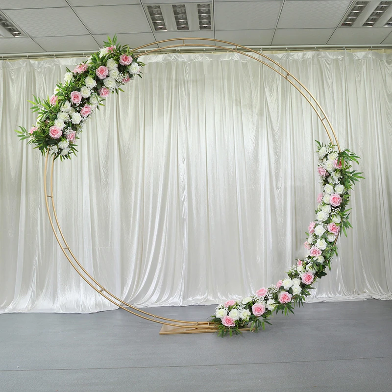 Металлический золотистый фон с двойной петлей для свадебного декора