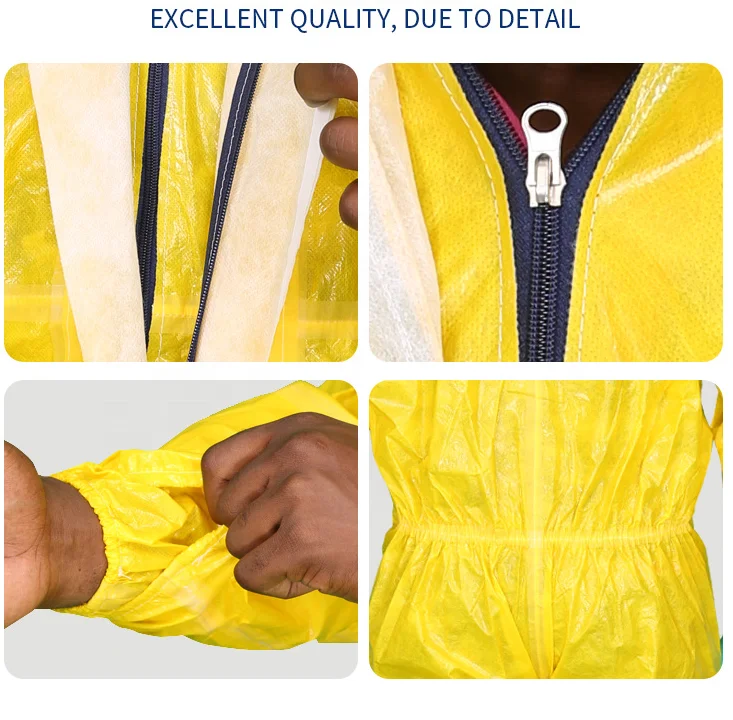 Китайский производитель высокопроизводительный Тип 3/4/5/6 сверхмощный ламинированный комбинезон с капюшоном одноразовый