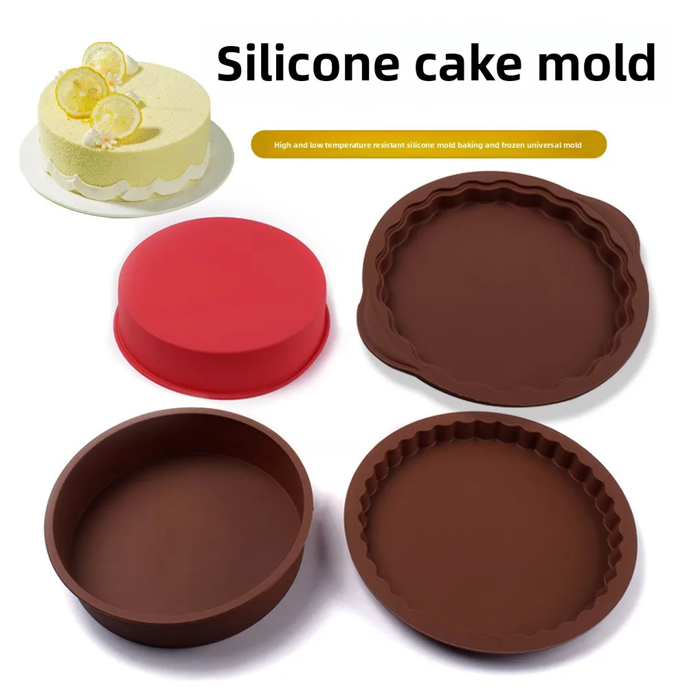 Circular Silicone Mold for Pizza Qi Feng Bread Cake Embryo Baking DIY Air Fryer Oven Mold-Cake Tools factory
