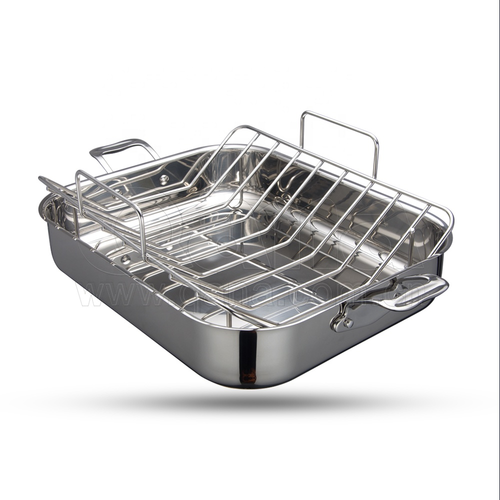 Набор Жаровня из нержавеющей стали SS304, прямоугольный жаровня со стойкой из нержавеющей стали