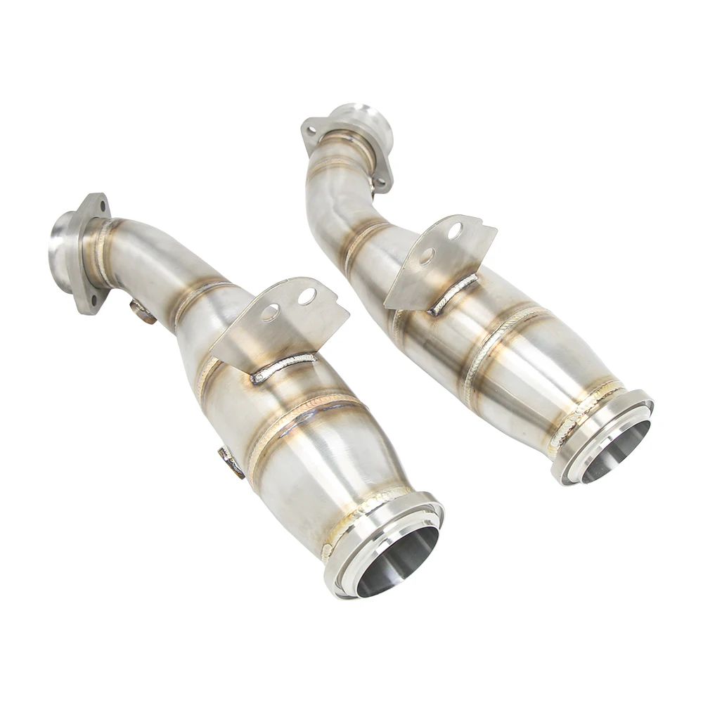 Customizable Laser Logo C400 / C450 / C43 M276 3.0T Exhaust Downpipe 304 Stainless Steel Material