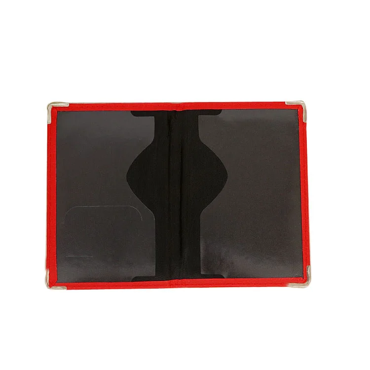 9-Color PU Leather Card Holder Silver Foiled Passport Case with 9-Color Silver Foiled Cover Durable Travel Organizer