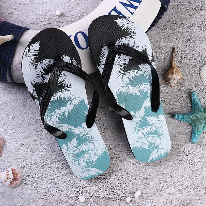 Buy Wholesale China Men Palm Tree Beach Slipper Flip Flops Sandals