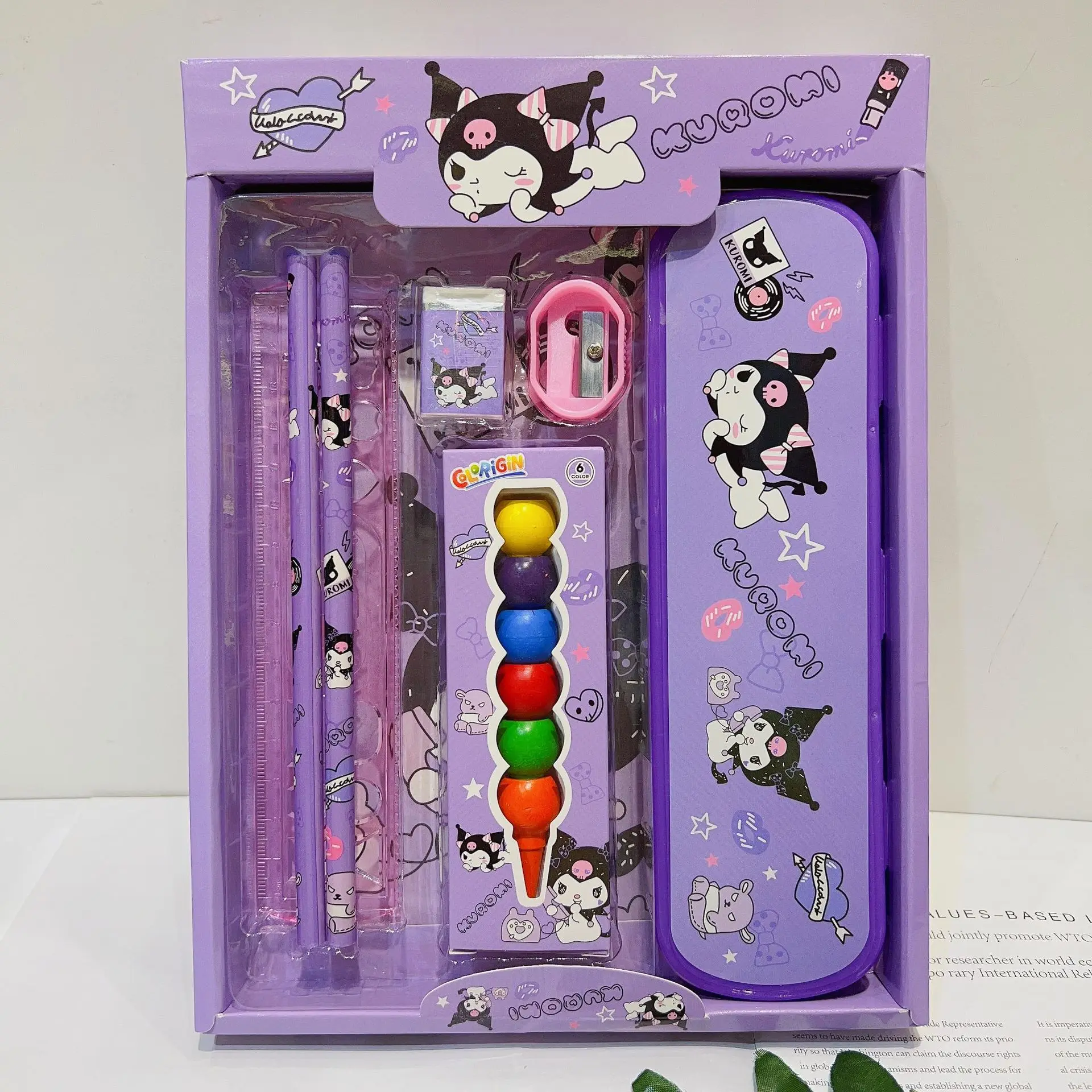 Wholesale Cartoon Sanrio Stationery Melody Kuromi Stationery Set Pencil