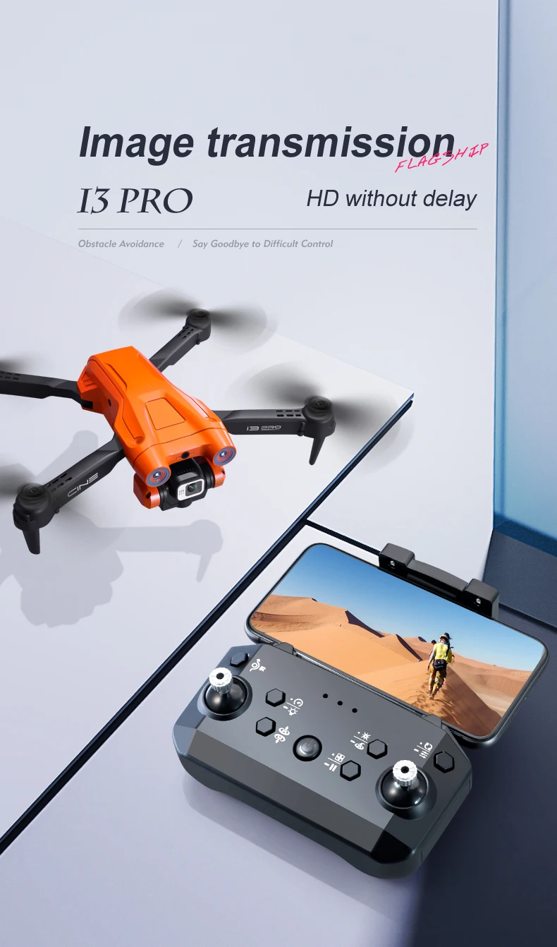 Dropshipping 2023 New I3 Pro Drone 4K HD Dual ESC Camera Optical Flow ...