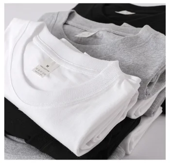 210grams 100cotton summer tee blank t shirts for sublimation plain custom t shirts unisex custom logo white black shirt