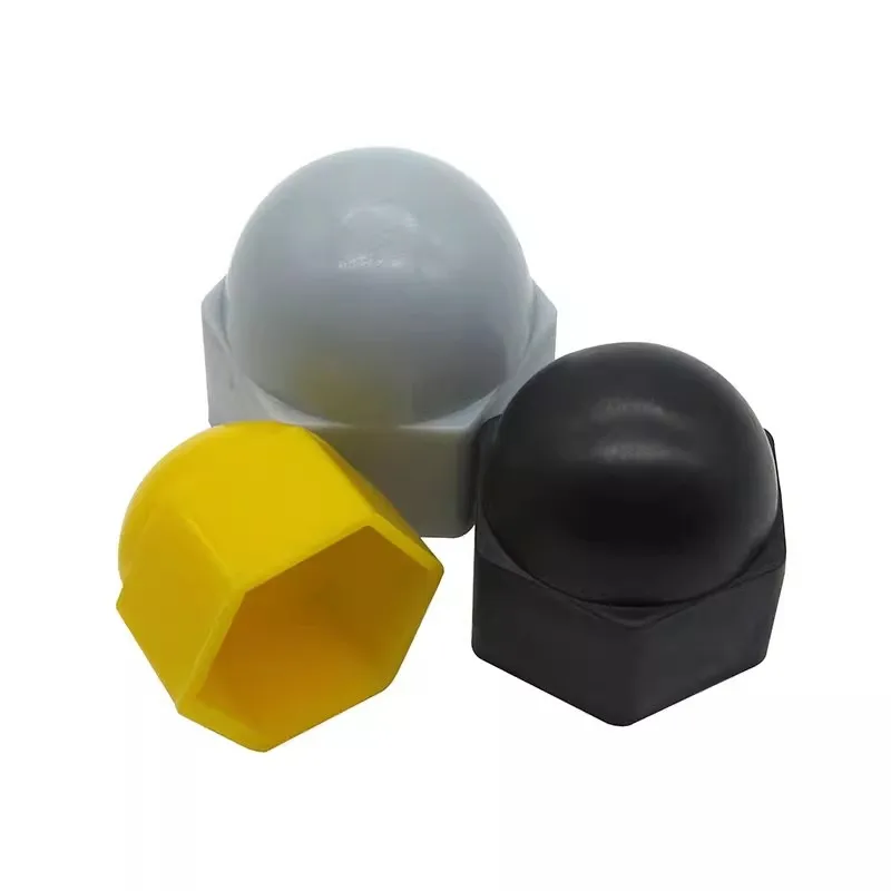 M6 White Black Hex Protection Bolt Caps Plastic  Hexagon Head Cover Pe Material Nut Bolt Cap Plastic Nut Cap 33mm 32mm