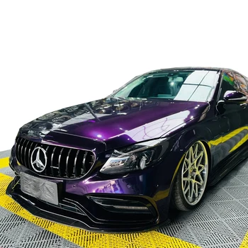 1.52*18m PET paint metal midnight purple Automobile Paint Color Self Adhesive Vinyl Car Wrap purple car sticker