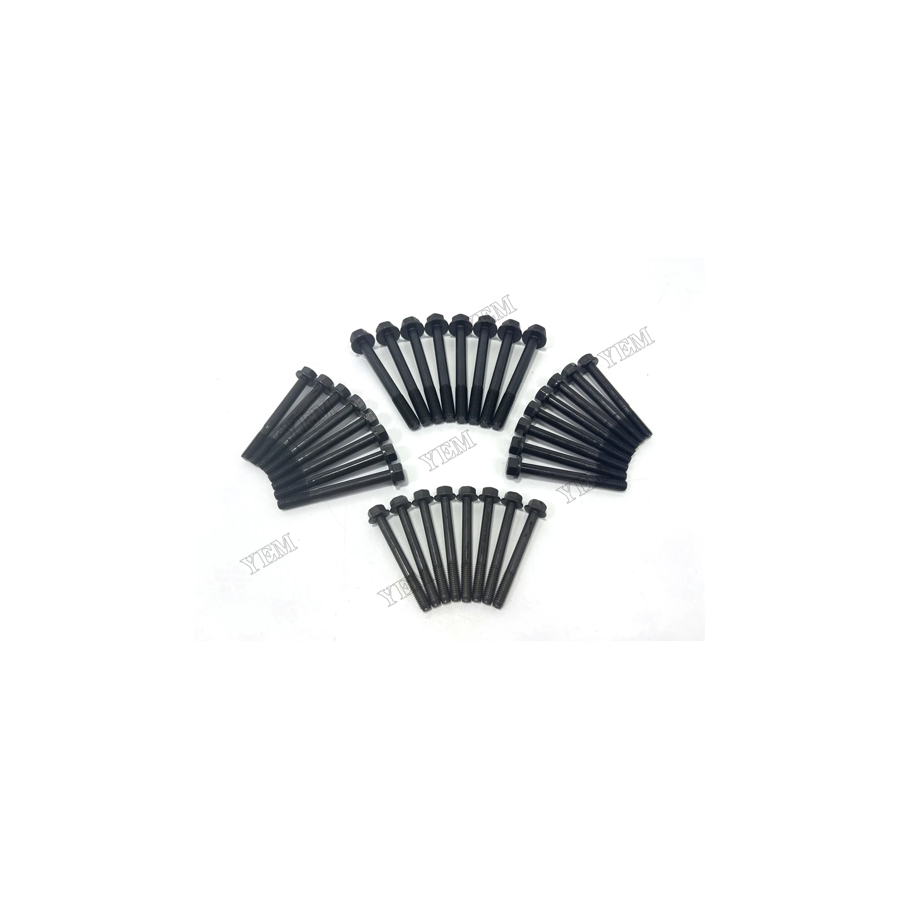 Parts Compatible for Yanmar 4TNV94T Cylinder Head Bolt 129978-01200 4TNV94 Cylinder Head Screw Standard Size Engine Parts